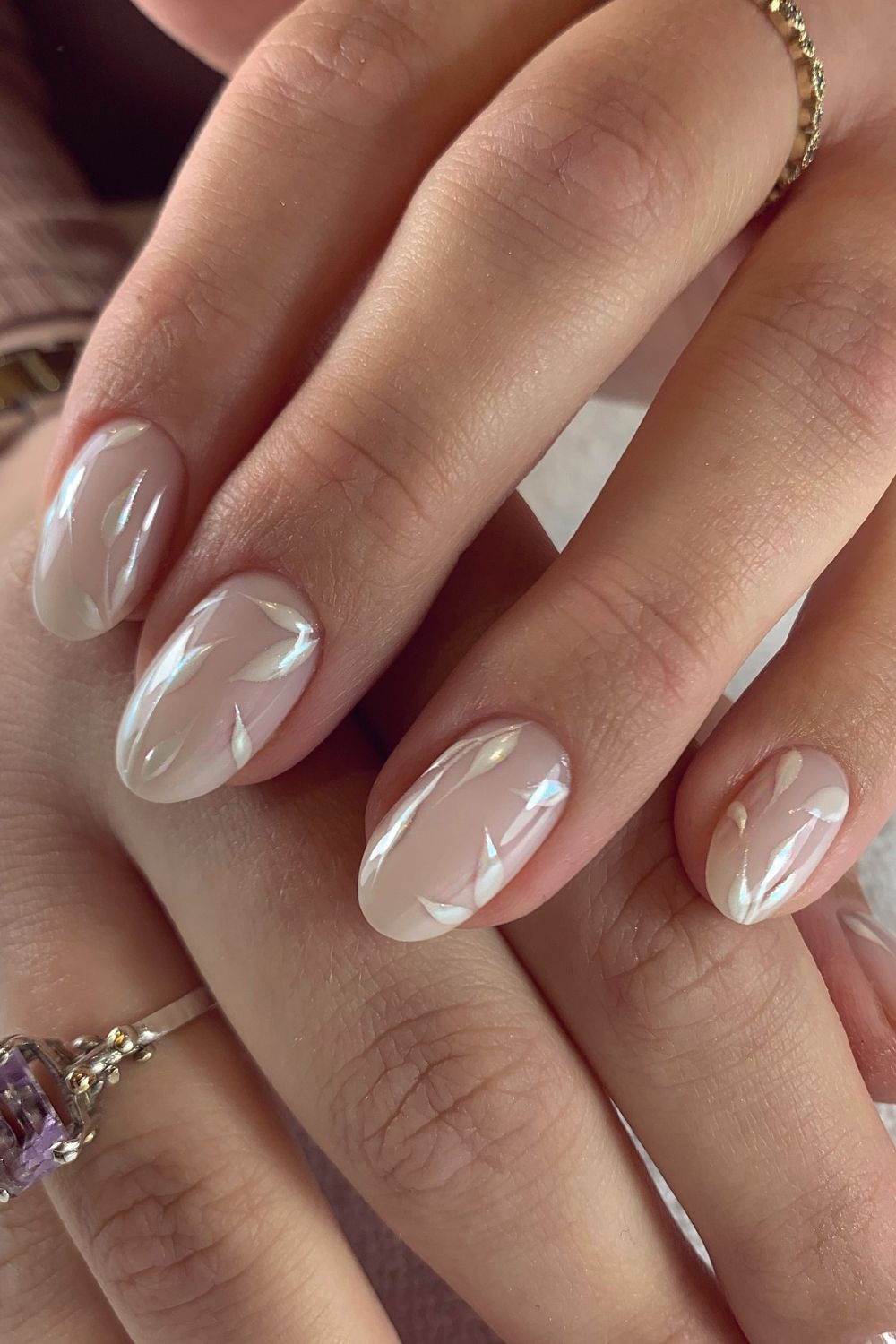 Iridescent Leaf Swirls