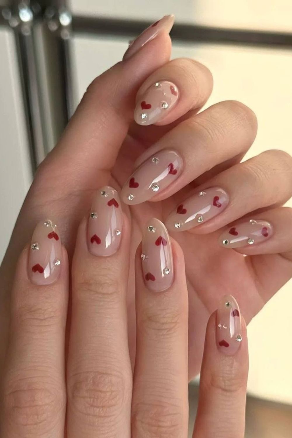 Rhinestones And Red Hearts