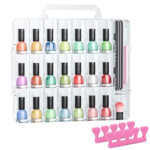 JIASHENG Nail Polish Organizer Case for 48 Bottles