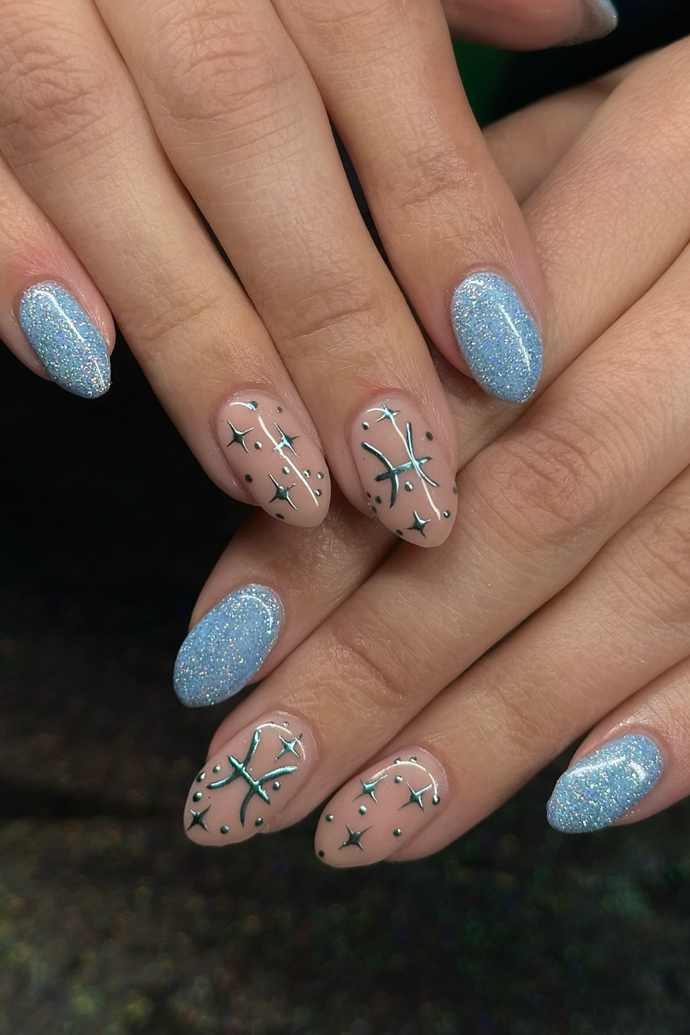 Glittered Star Symbols