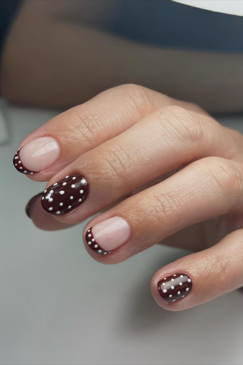 Brown Polka Contrast