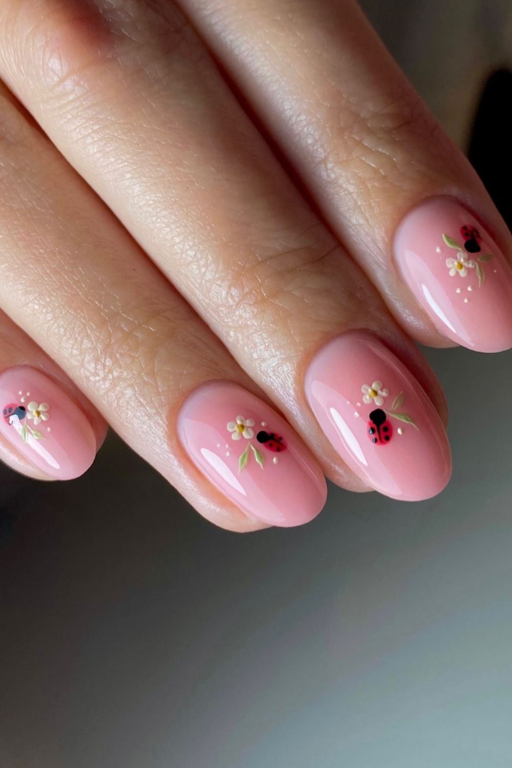 Ladybug Garden Nails