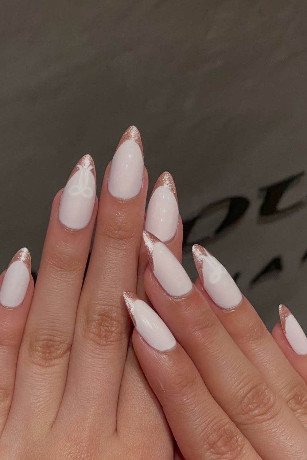 White Glitter French