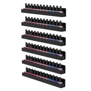 FEMELI Nail Polish Wall Rack: 6 Shelves 15 Inch Acrylic Nail Polish Holder