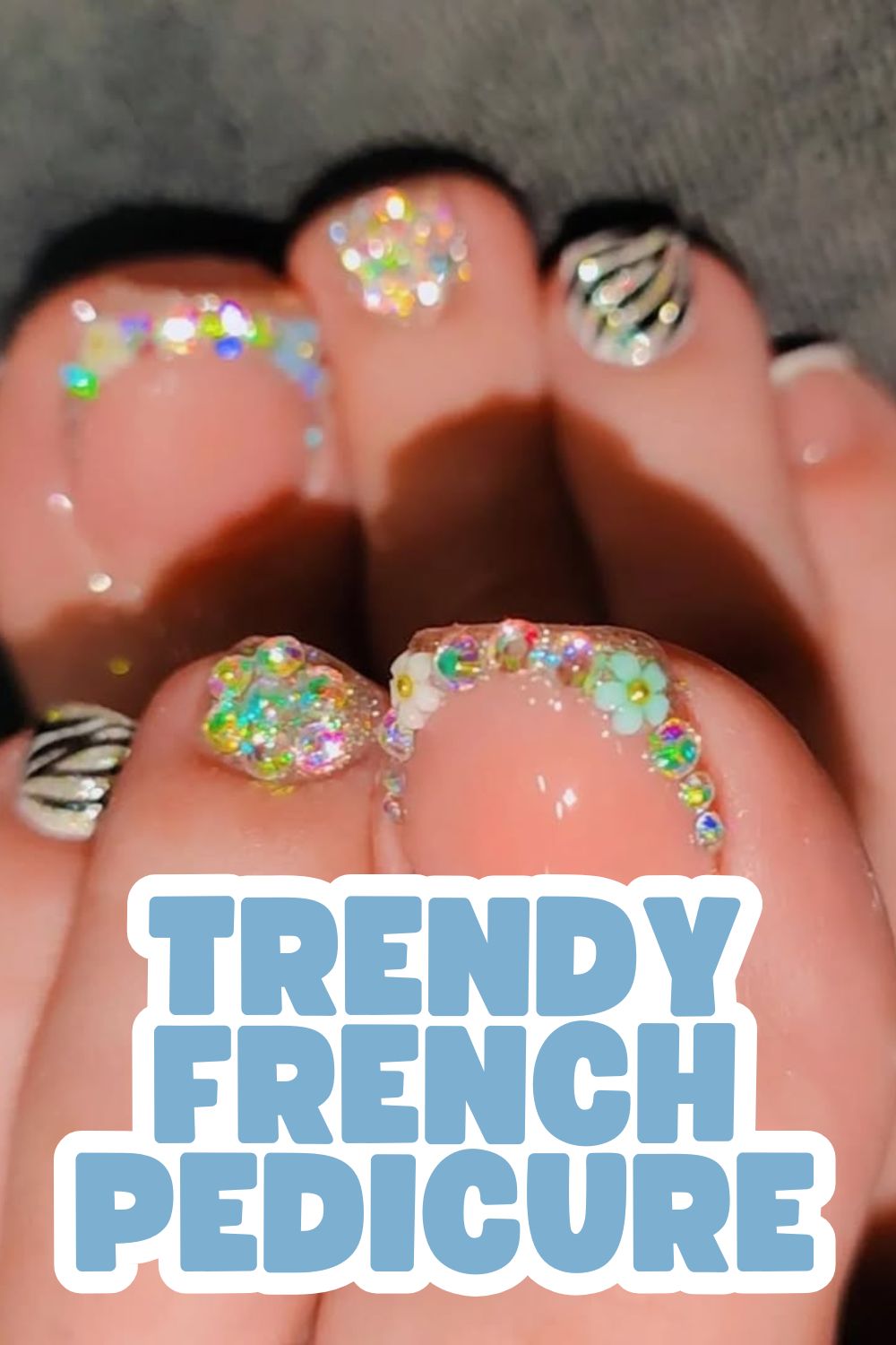 Glitter Floral Edge