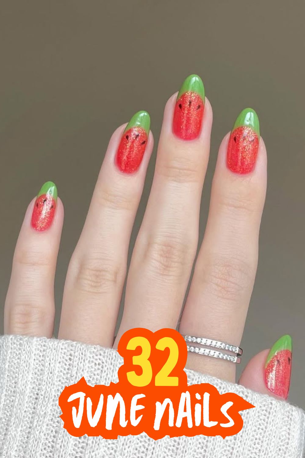 Watermelon French Tips