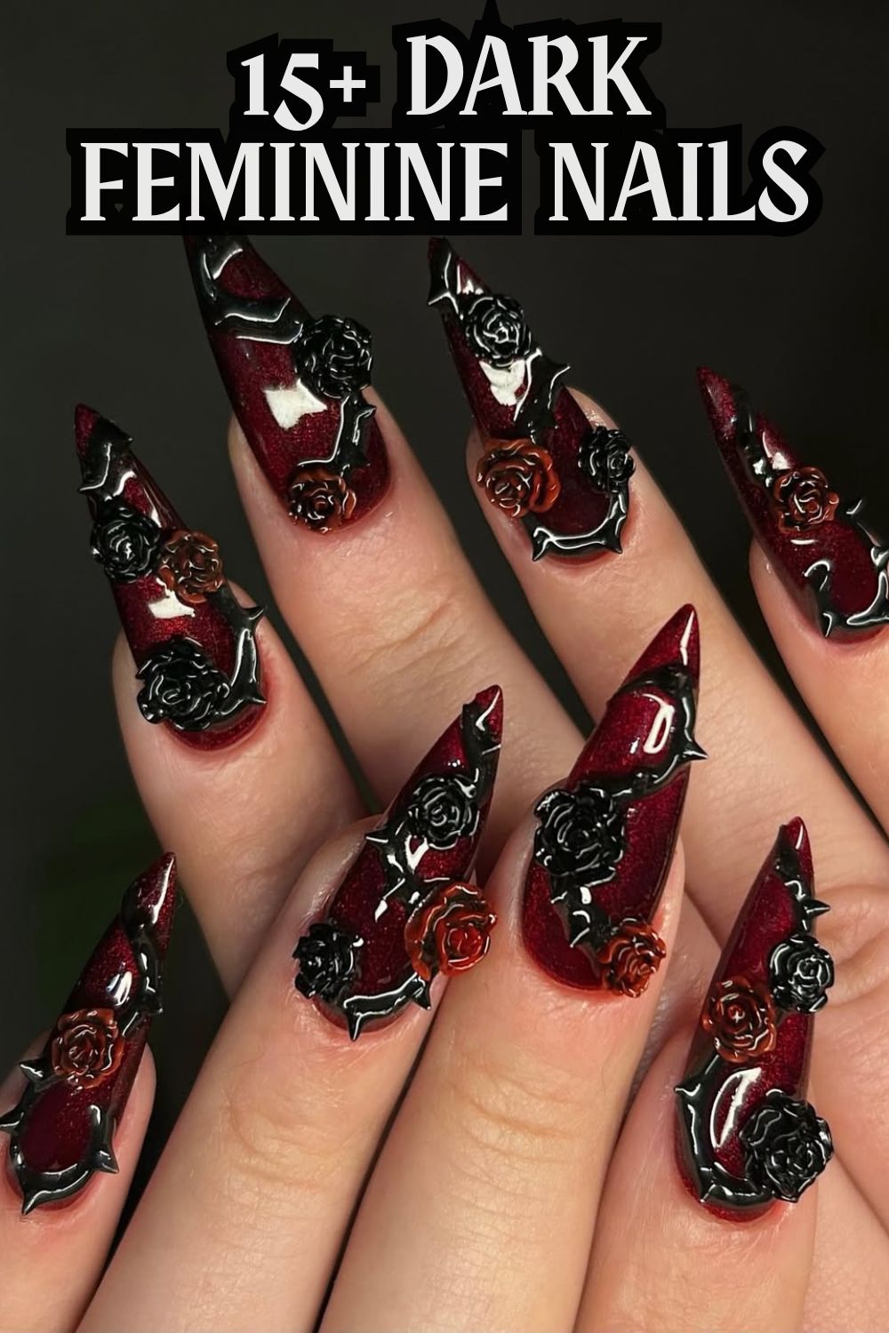 Thorned Crimson Roses